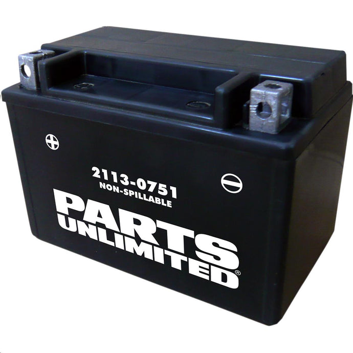 Parts Unlimited 2113-0751 AGM Factory Activated Maintenance-Free Battery