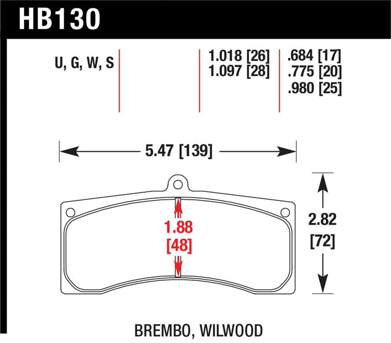 Load image into Gallery viewer, Hawk Performance HB130U1.097 HAWK DTC-70 Brake Pad Sets
