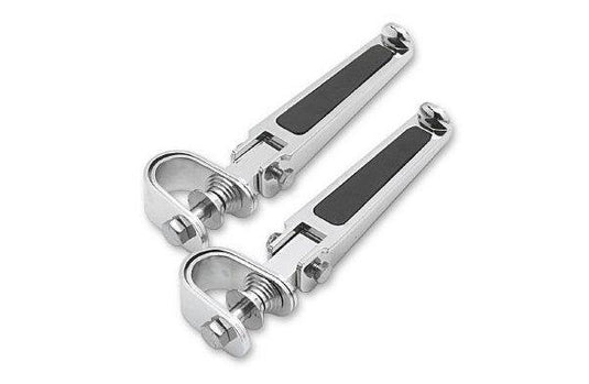 Drag Specialties 1904-1764 Foot Pegs with Rubber Inlay - U-Clamp (fits 1in.-1 1/4in. Tube)