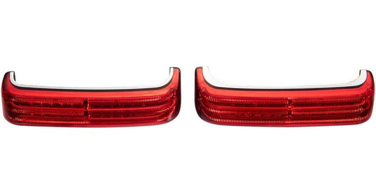 Custom Dynamics PB-SB-BCM-CR Probeam Saddlebag Lights - Chrome/Red Lens