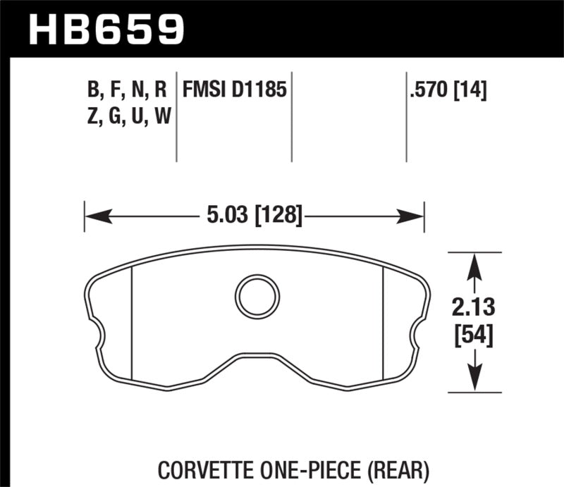 Load image into Gallery viewer, Hawk Performance HB659G.570 HAWK DTC-60 Brake Pad Sets
