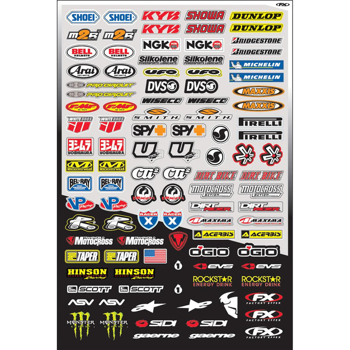 Factory Effex 10-68014 Sponsor Stickers - Micro Kit