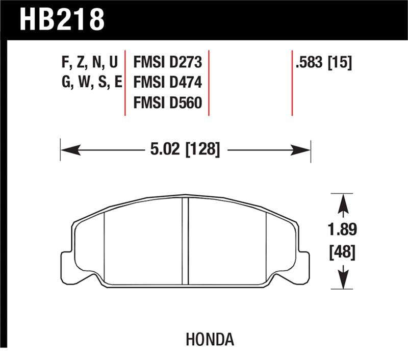 Load image into Gallery viewer, Hawk Performance HB218N.583 HAWK HP+ Brake Pad Sets
