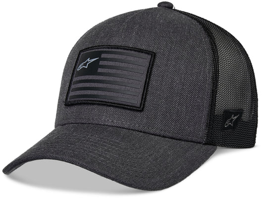 Alpinestars Flag Snapback Hat (One Size Fits Most, Charcoal Heather/Black)
