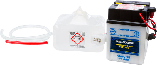 Fire Power 6N4C-1B Conventional 6V Standard Battery with Acid Pack