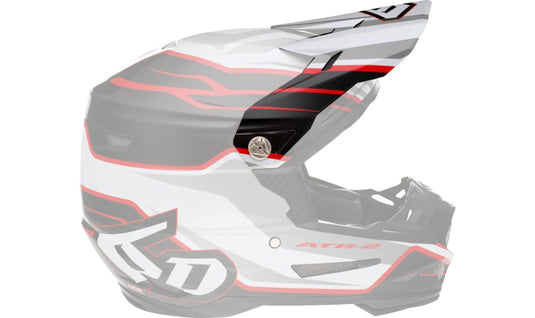 6D Visor for ATR-2 Helmet - Phase White/Red