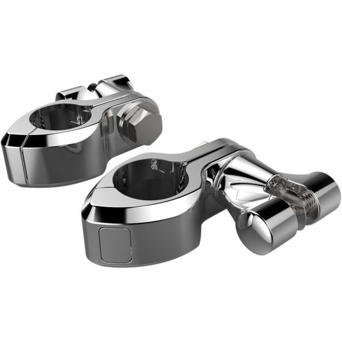 Ciro 60002 Highway Peg Mounting Kit for Traditional D Spring Footpegs - Standard Length - Chrome