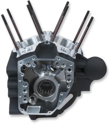 S&S Cycle 310-0878 Super Stock T2 Engine Case - Stock Bore - Wrinkle Black Powder-Coat