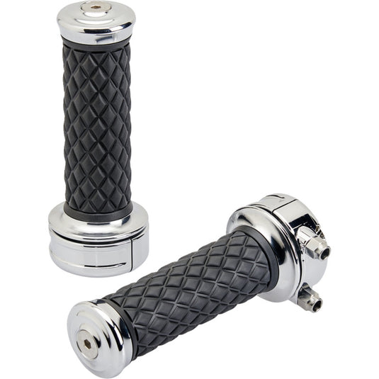 Biltwell Inc. 6606-105-01 Alumicore Grips - Chrome