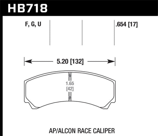 Hawk Performance HB718G.654 HAWK DTC-60 Brake Pad Sets