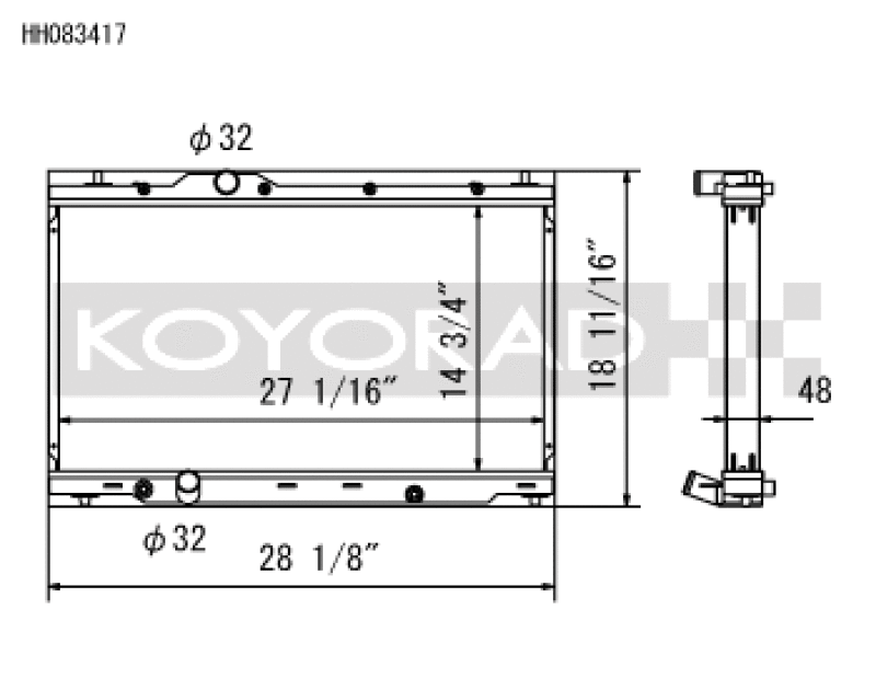 Load image into Gallery viewer, Koyo HH083417 KOY Racing Radiators
