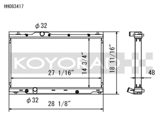 Koyo HH083417 KOY Racing Radiators