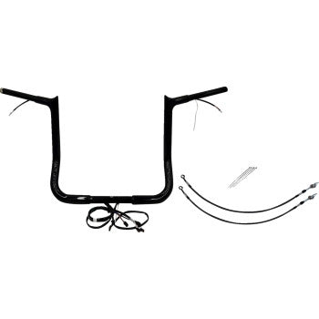 Fat Baggers, Inc. 901214-B 1-1/4in. Plug and Play EZ Install Pointed Top Handlebar Kit - Black