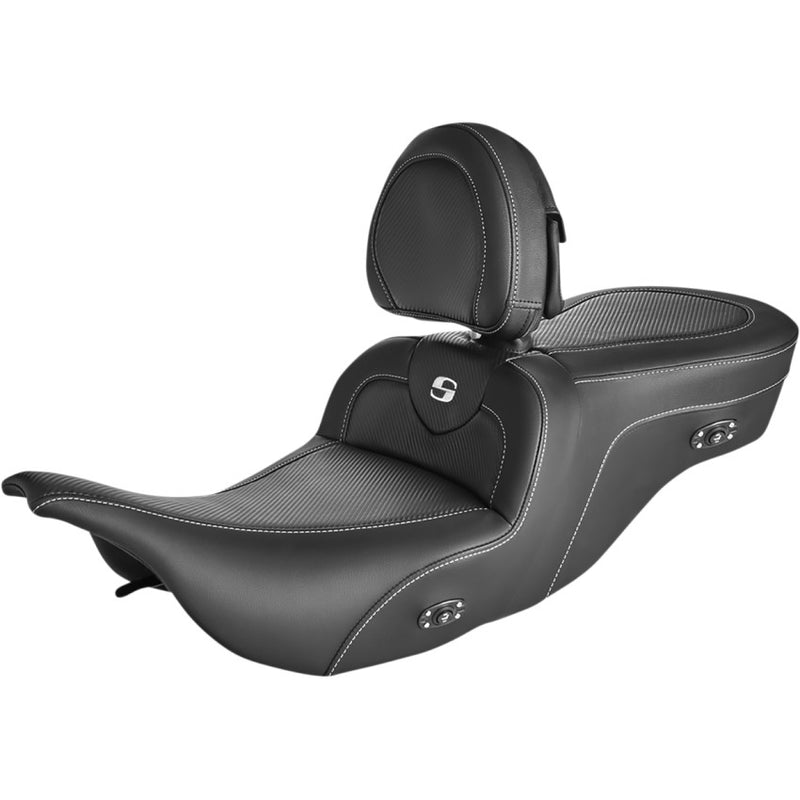 Saddlemen 897-07-185BRHC Heated Road Sofa CF Seats with Drivers Brackrest