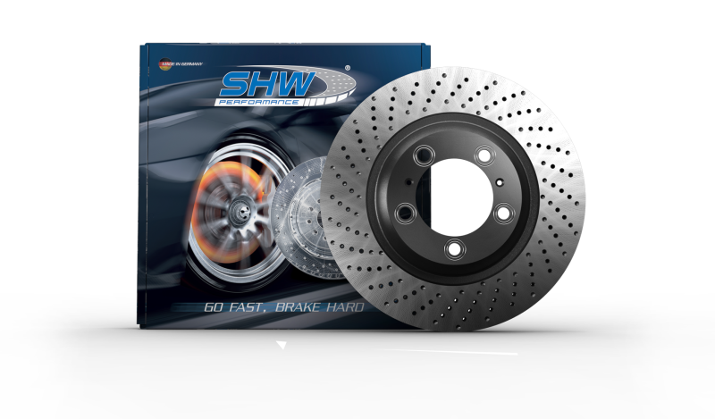 Load image into Gallery viewer, Shw Performance PRR31424 SHW Drilled Monobloc Rotors
