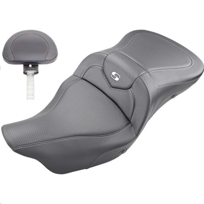 Saddlemen 808-07B-185BRHC Heated Road Sofa CF Seat with Bakrest
