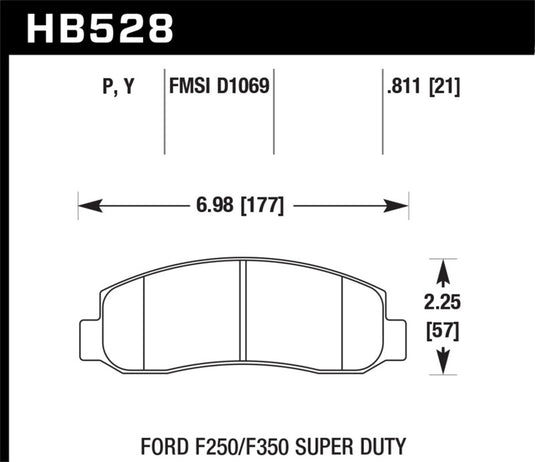 Hawk Performance HB528P.811 HAWK Super Duty Brake Pad Sets