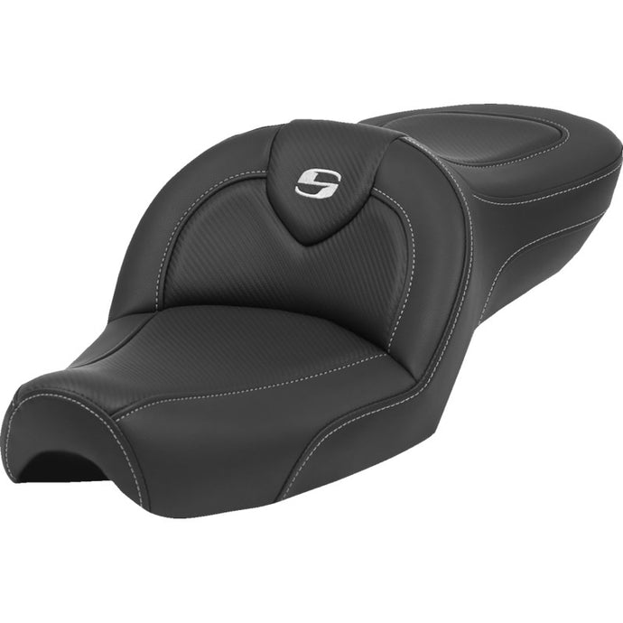 Saddlemen 879-03-185 Roadsofa CF Seat without Backrest - White Stitching