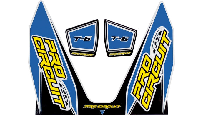 Pro Circuit DC22T6-LB T-6 Exhaust Decal - Light Blue