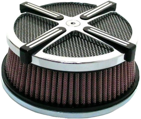 Harddrive 120332 X-Force Air Cleaner Kit - Chrome with Black