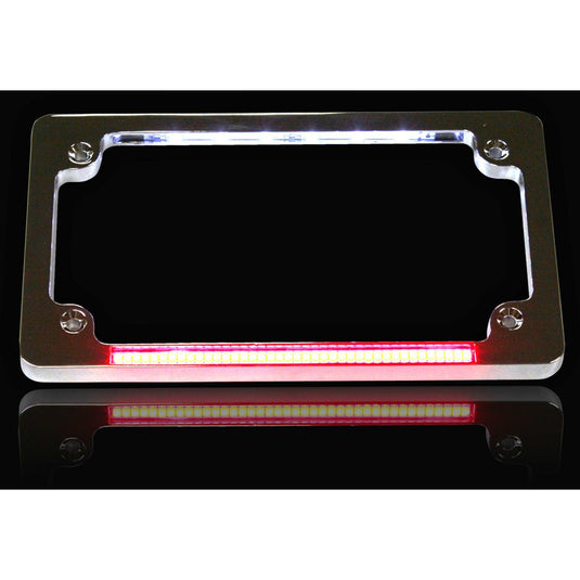 Custom Dynamics TF02-C Dual LED License Plate Frame - Chrome