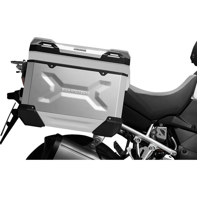 Sw-Motech KFT.01.890.70000/S TRAX ADV Side Case Set - 45/37l. - Silver