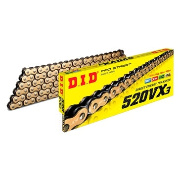 D.I.D 525VX3G110ZB 525VX3 Pro-Street Chain - 110 Links (Gold)