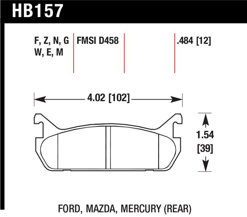Load image into Gallery viewer, Hawk Performance HB157N.484 HAWK HP+ Brake Pad Sets
