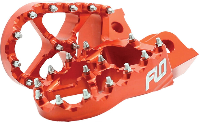 Flo Motorsports FPEG-795-4ORG Pro Series Footpegs - Orange