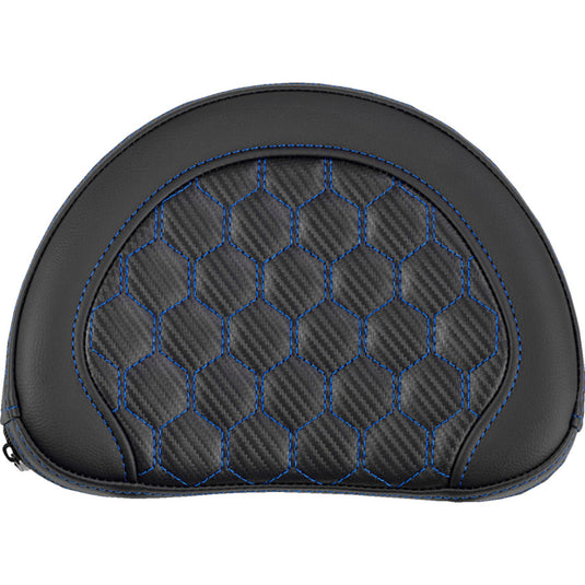 Saddlemen 051319001 Contoured Sissy Bar Pad for Roadsofa HC Seats - Blue Stitching