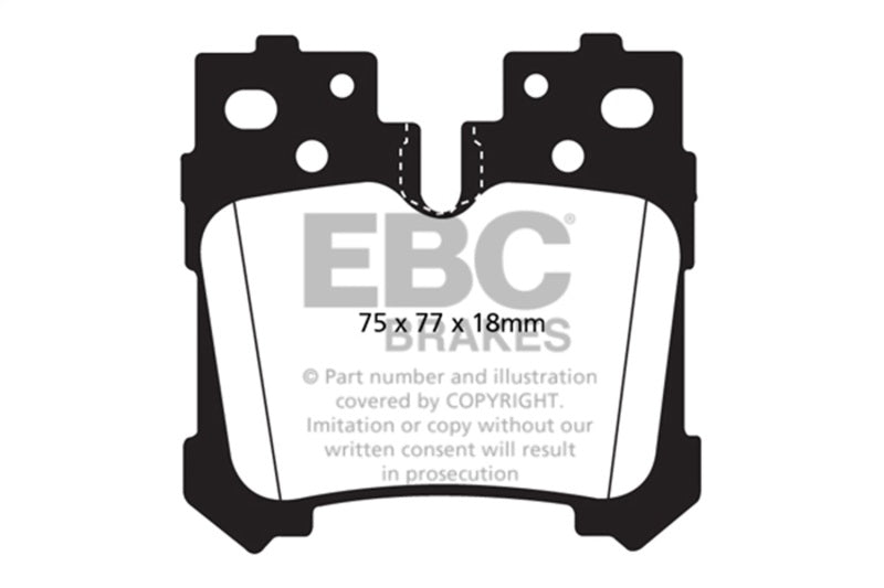 Load image into Gallery viewer, Ebc DP41812R EBC Yellowstuff Brake Pad Sets
