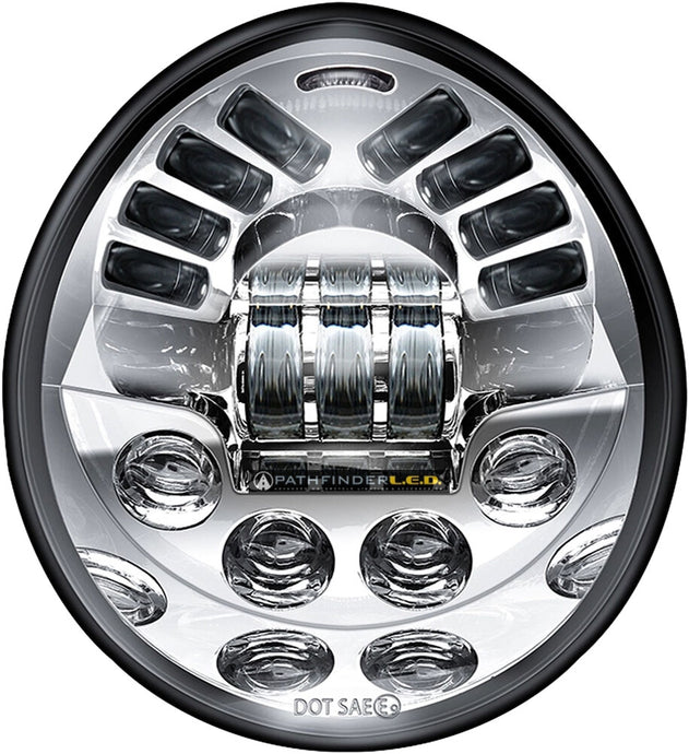 Pathfinder V2VRDC V-rod Led Headlight - Chrome