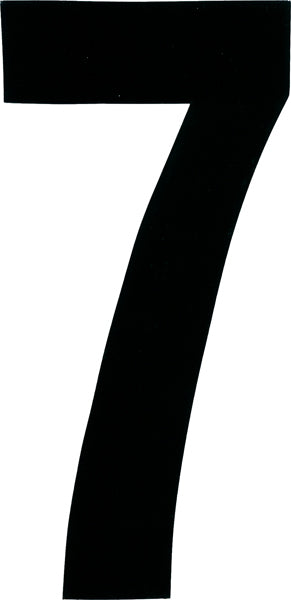 Dirt Digits XT73B-7 Extreme Digits Competition Stick-On 7in. Black Number - 7