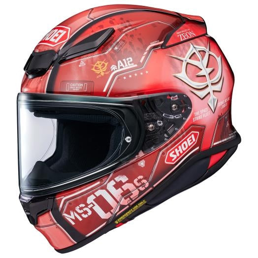 Shoei RF-1400 MS-06S Char's Zaku II Helmet (Large, Red (TC-1))