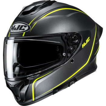 Load image into Gallery viewer, Hjc C71 Quez Helmet (Large, Semi-Flat Hi-Viz Yellow (MC-3HSF))
