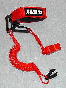 Atlantis A2109PFW Pro Floating Lanyard with Whistle - Black