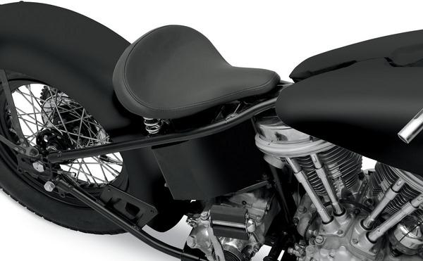 Drag Specialties 0806-0048 Large Spring Solo Seat - Black Solar-Reflective Leather with Perimeter Stitched