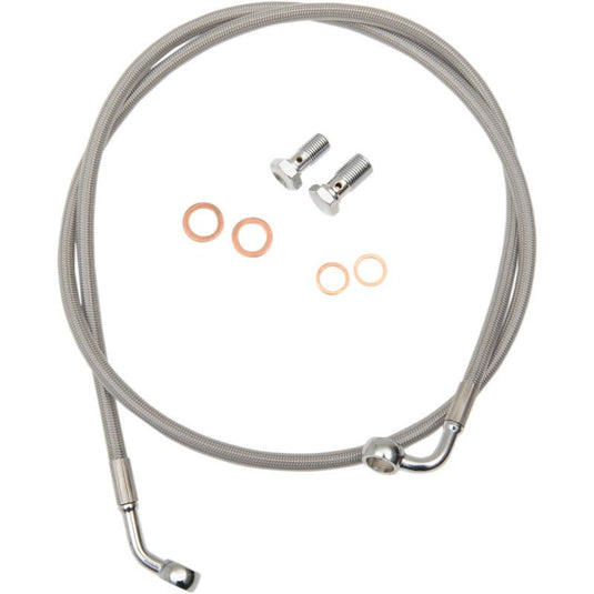 La Choppers LA-8153B13 Stainless Braided Brake Line - 12-14in. Ape Hangers