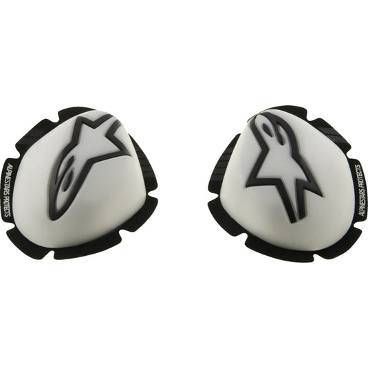 Alpinestars GP Tech Knee Sliders (One Size Fits Most, White/Black)