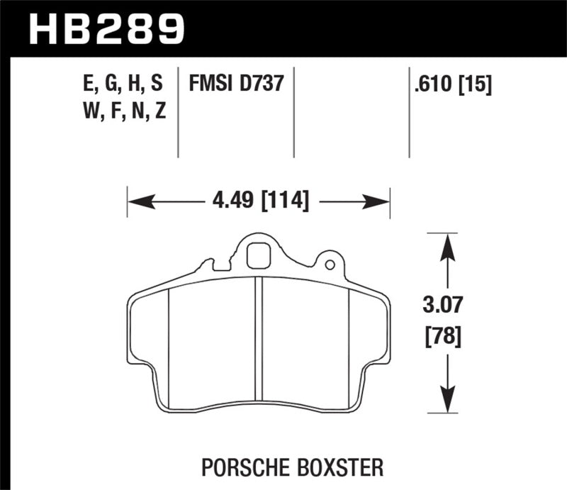 Load image into Gallery viewer, Hawk Performance HB289Z.610 HAWK Ceramic Brake Pad Sets
