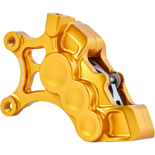 Arlen Ness 02-201 6-Piston Differential Bore Front Brake Caliper for 14in. Rotors - Left Side - Gold