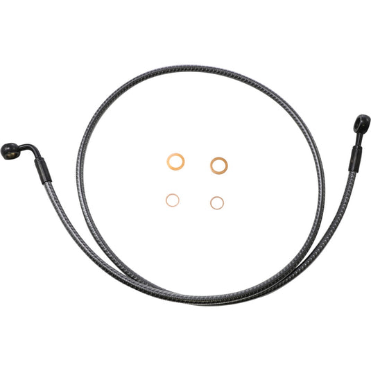 Magnum 76450SW Karbonfibr E-Z Align Single Disc Front Brake Line - 180deg./0 Top Angle - 50in