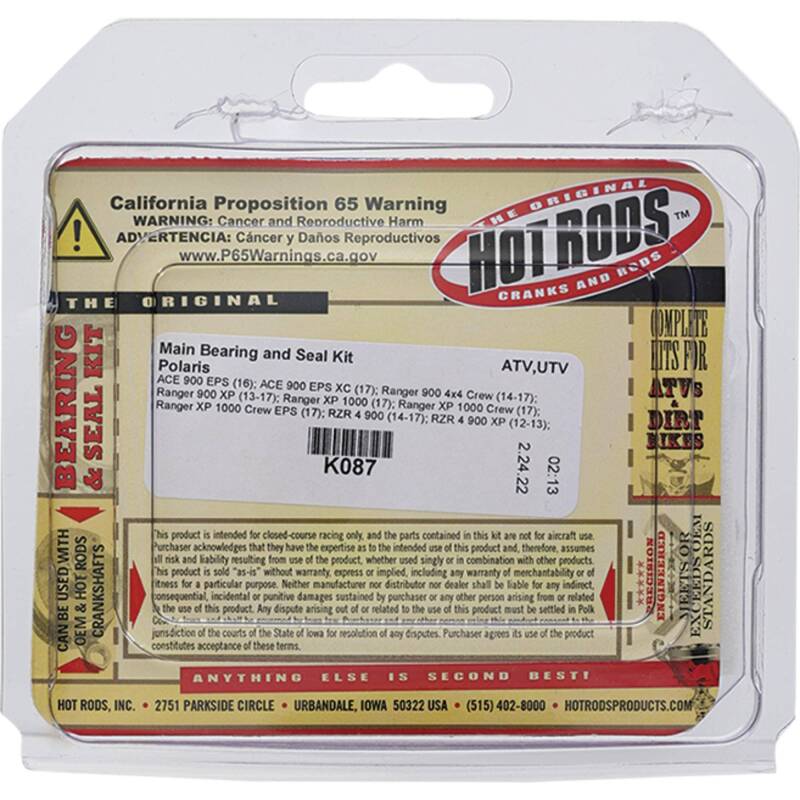 Load image into Gallery viewer, Hot Rods K087 HDS Main Bearing &amp; Seal Kit
