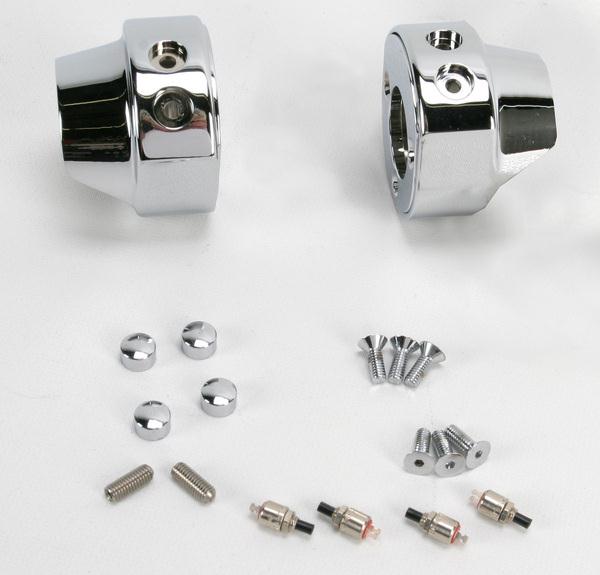 Hawg Halters Inc HSHA-2C-LR Switch Housing Assembly - 2-Button - Chrome