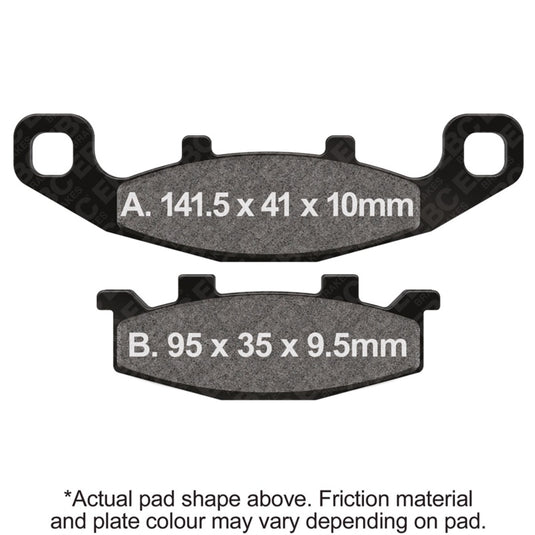 Ebc Powersports FA129R EBC R Sintered Brake Pads