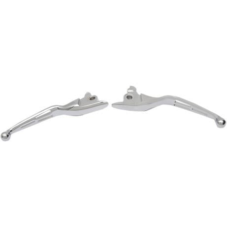 Drag Specialties 0610-1955 Slotted Wide Blade Lever Set - Chrome