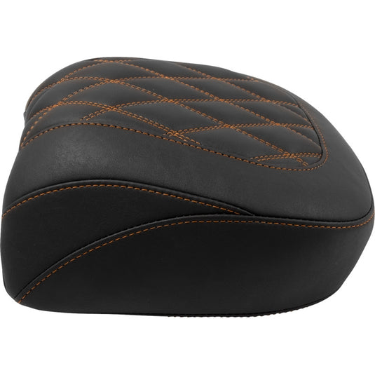 Mustang 88511MO Wide Tripper Passenger Seat - Black/Mandarin Orange Stitching