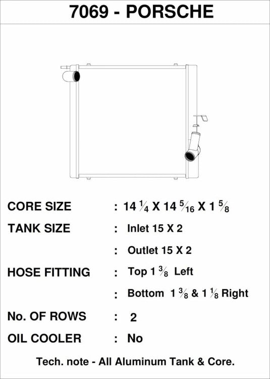 Csf 7069 CSF Radiators - Aluminum