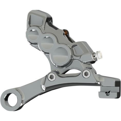 Arlen Ness 02-302 6-Piston Differential Bore Rear Brake Caliper/Bracket - Chrome