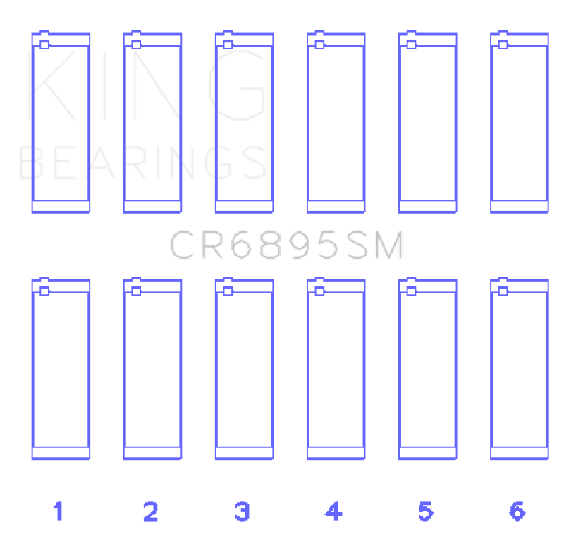 Load image into Gallery viewer, King Engine Bearings CR6895SM KING Performance Rod Bearings
